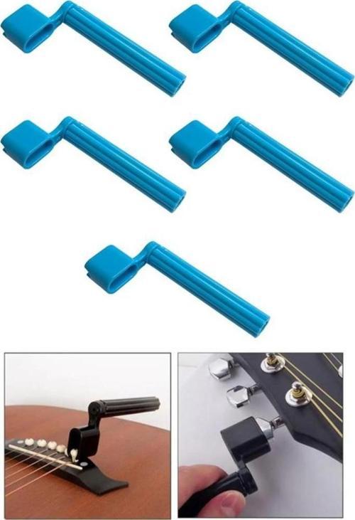 W11-BL-5X Gitar Tel Sarıcı Gitar Burgu Çevirici (Mavi 5 Adet)