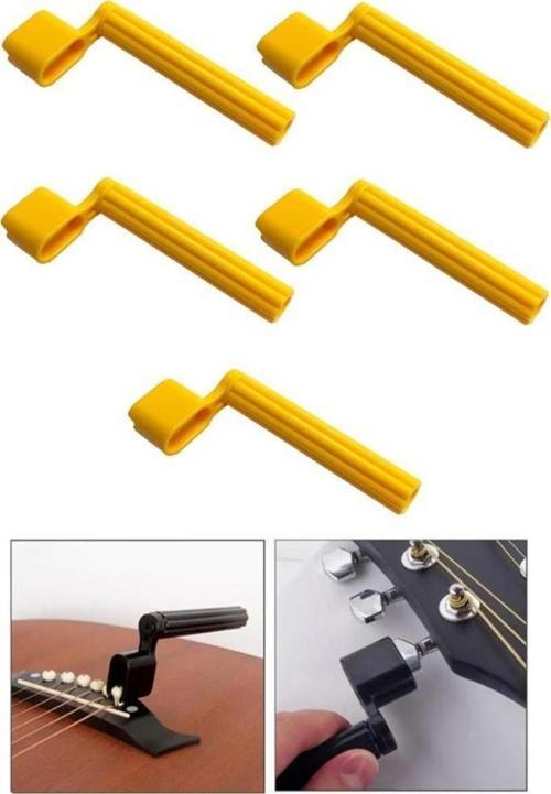 W11-YL-5X Gitar Tel Sarıcı Gitar Burgu Çevirici (Sarı 5 Adet)