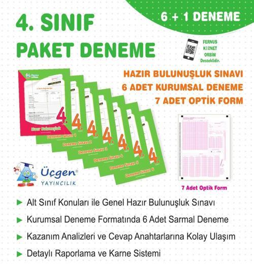 Üçgen 2025 4. Sınıf Paket Deneme 7 Li