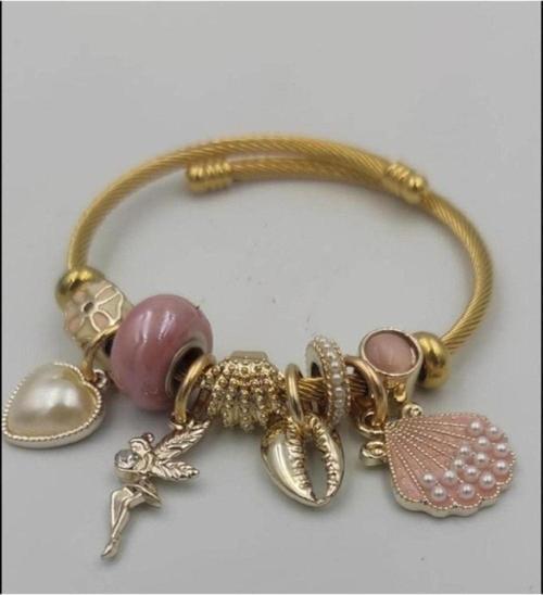 Gold Pandora Deniz Kabuğu Model Çelik Charm Bileklik