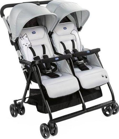 Ohlala İkiz Bebek Arabası Gümüş
