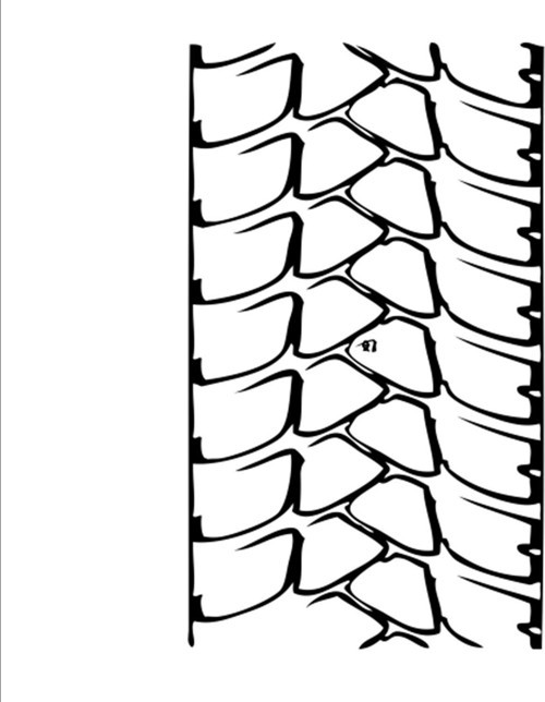 OTO LASTİK İZİ FOLYO STİCKER 70cm Uzunluk