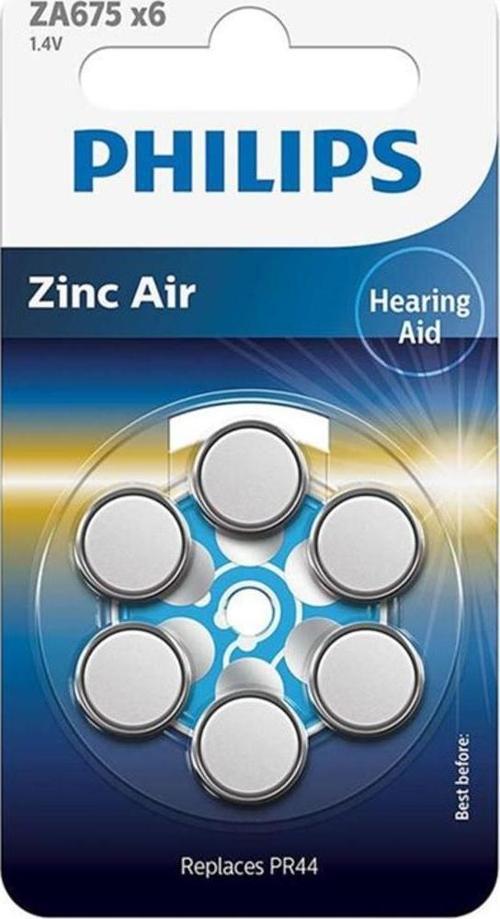 ZA675 x6 PR44 İşitme Cihazı 1.4V Pil 6lı Paket 75 Numara