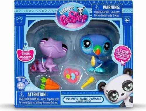 Littlest Petshop Figür Minişler 2'li Paket Hayvanlar Mor Bukalemun-Papağan 00507 (KOLİ İTEMİ S00005264)