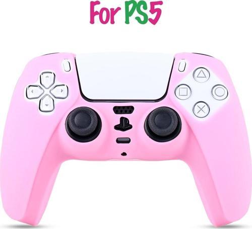 PS5 Gamepad Uyumlu Silikon Kılıf - (Bright Pink)