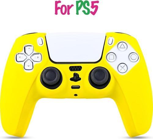 PS5 Gamepad Uyumlu Silikon Kılıf - (Sun Glow)