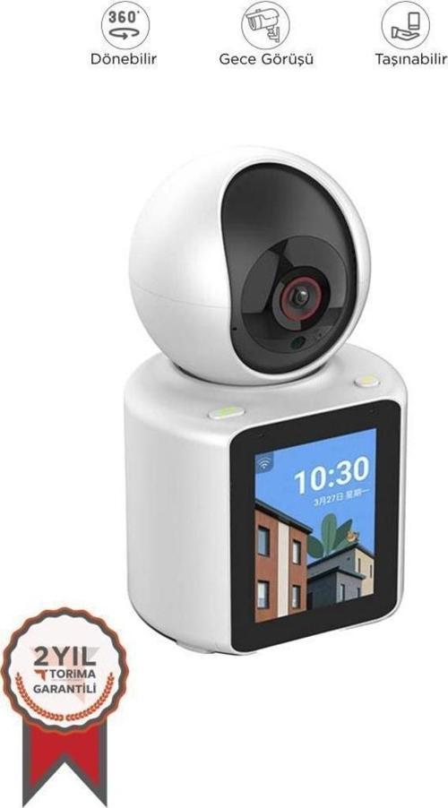 CMR-11 Monitörlü Smart Ip Full Hd 360° Akıllı Güvenlik Kamerası Bebek Kamerası