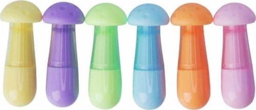 Fosforlu Kalem (İşaret Kalemi) Mini Mantar 6 Renk Set Bc-725 P-208