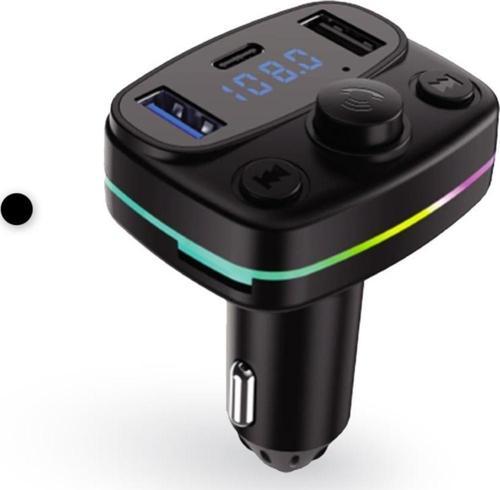 FM Transmitter Müzik Oynatıcı Kablosuz Bağlantı + Araç Şarjı RGB Type-C AFT10
