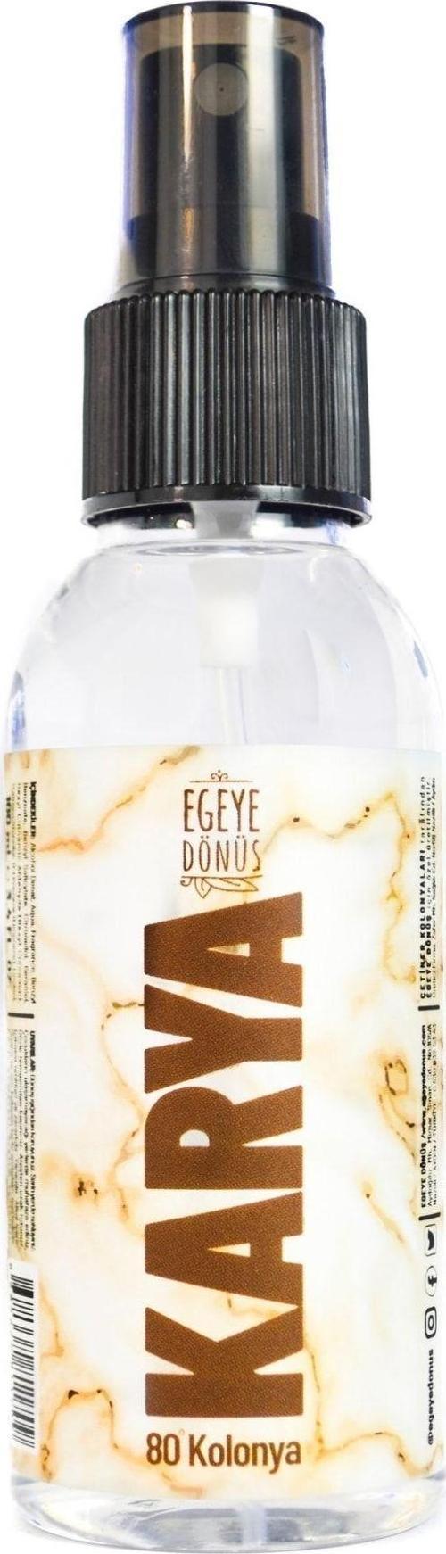 Çanta Cep Boy Karya Kolonyası Ege Serisi Sprey 100 ml 80 Derece Parfümlü