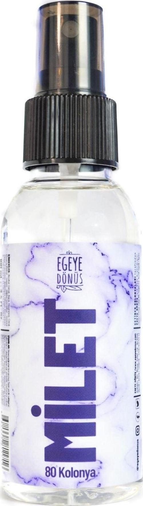 Çanta Cep Boy Milet Kolonyası Ege Serisi Sprey - 100 Ml. (80 Derece) - (parfümlü)