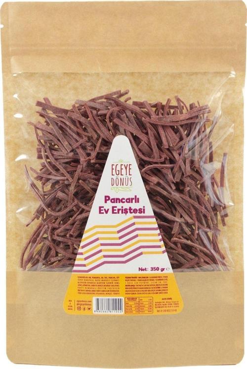 Ev Yapımı Pancarlı Erişte El Kesimi Sebzeli Makarna  350 gr