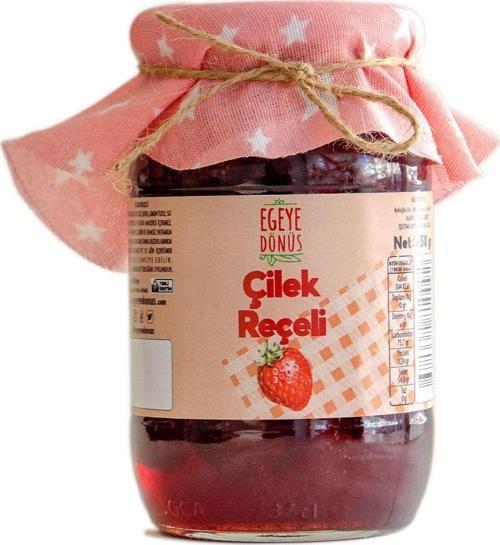 Geleneksel Çilek Reçeli Cam Kavanoz - 450 Gr. (%65-%70 Meyve Oranı)