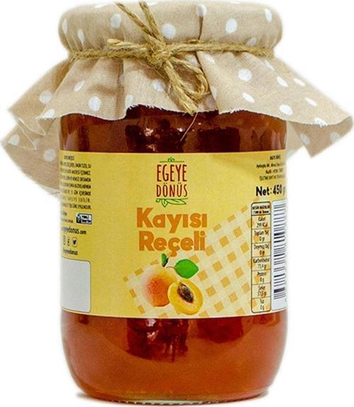 Geleneksel Kayısı Reçeli Cam Kavanoz - 450 Gr. (%65-%70 MEYVE ORANI)