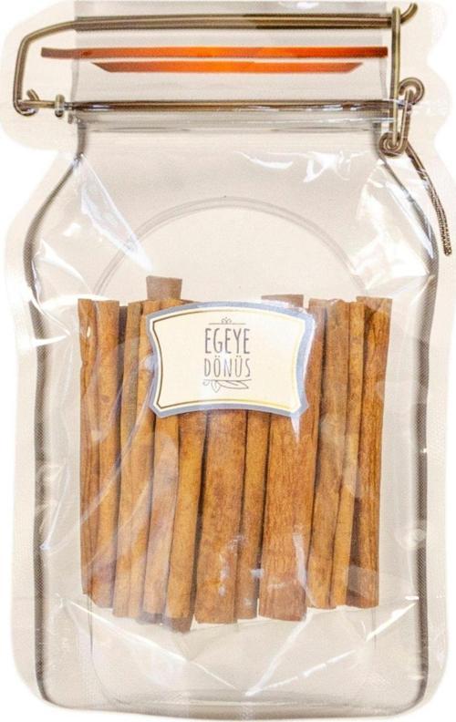 Kabuk Boru Çubuk Tarçın - 50 Gr. - Kavanoz Görünümlü Kilitli Poşet - Kilitli Saklama Poşeti