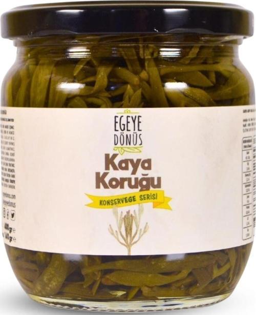 Kaya Koruğu Konserve - (meze Ve Salata Için Yemeğe Hazır Kaya Yosunu Ege Otları Kavanoz) - 400 Gr.
