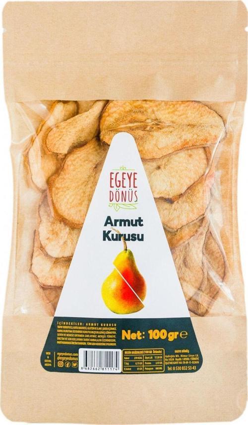 Şekersiz Armut Meyve Kurusu Cipsi - 100  gr (YÜKSEK AROMA-KOKTEYL MEYVESİ-KATKI KORUYUCU İÇERMEZ)