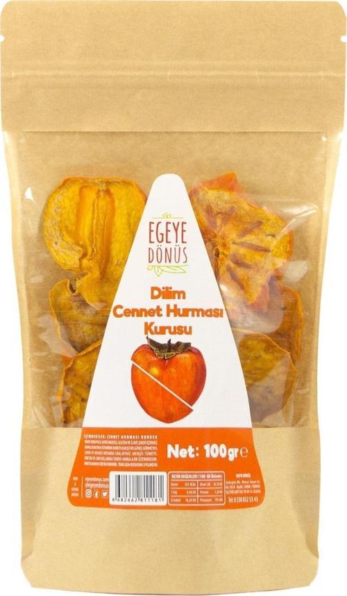 Şekersiz Trabzon Hurması-cennet Elması-cennet Hurması Meyvesi Kurusu(DİLİM)-100  gr(KORUYUCUİÇERMEZ)