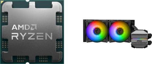 Ryzen 7 7800X3D 4.2 GHz AM5 96 MB Cache 120 W İşlemci Tray + MSI M240 Sıvı Soğutucu Bundle