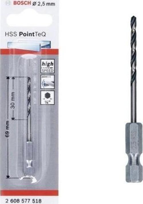 Hss Point Teq Hex Metal Matkap Ucu 2,5mm  - 2608577518