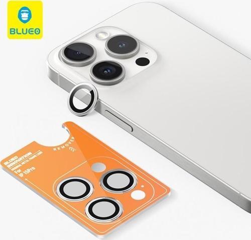 iPhone 15 Pro Uyumlu Silver Metal Çerçeve Lens Koruyucu