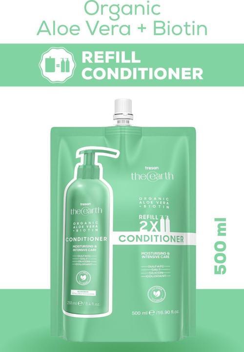 Organic Aloe Vera +Biotin Saç Kremi Refill Pouch 500 Ml