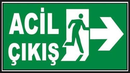 Fosforlu Acil Çıkış Levhası  - Fotolümenli - Sağ Yön