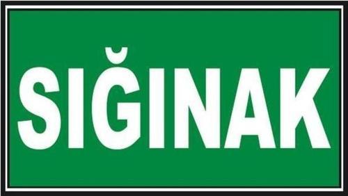 Fosforlu Sığınak Levhası  - Fotolümenli