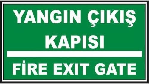 Fosforlu Yangın Çıkış Kapısı- Fire Exit Levhası  - Fotolümenli