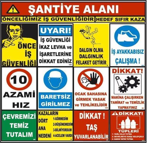 Şantiye İnşaat Alanı İnşaat Uyarı Levhası