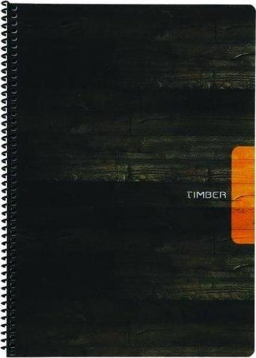 Timber A4 80yp Spiralli Plastik Kapak Not Defteri Kareli - 1 Adet / D2