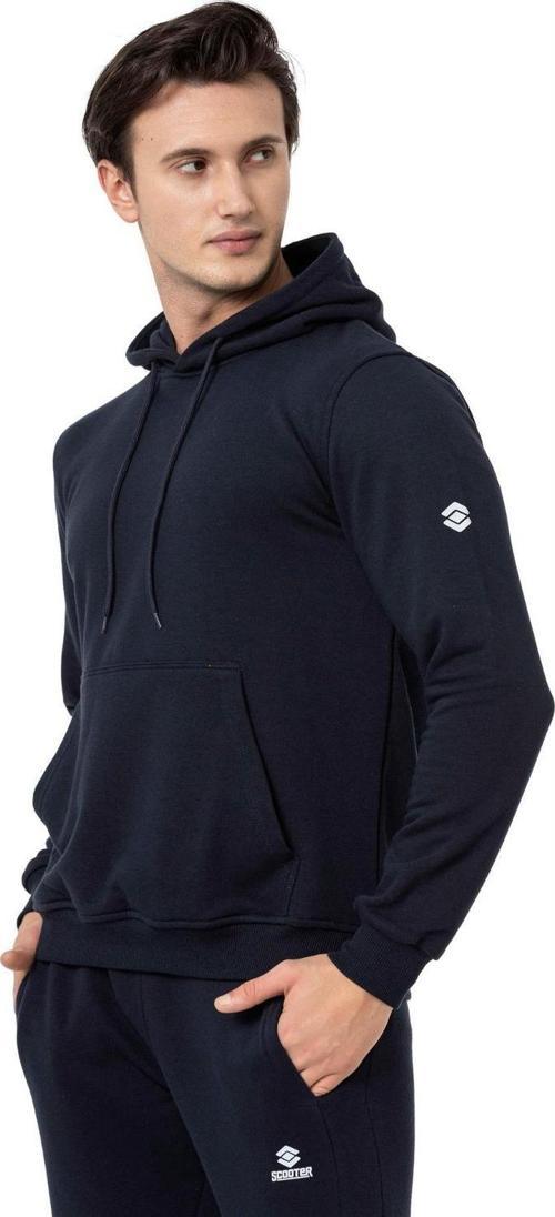Lacivert Erkek Kapüşonlu Basic Sweatshirt M1518TL
