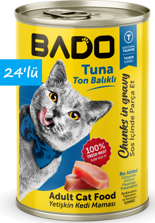 Yetişkin Yaş Kedi Maması Ton Balıklı 400Gr 24'lü