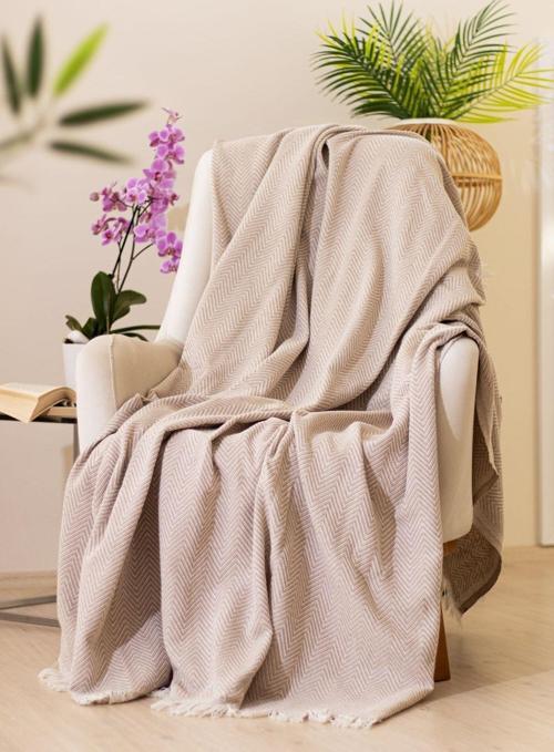 Dokuma Cozy Comfort Bej Tv Örtüsü