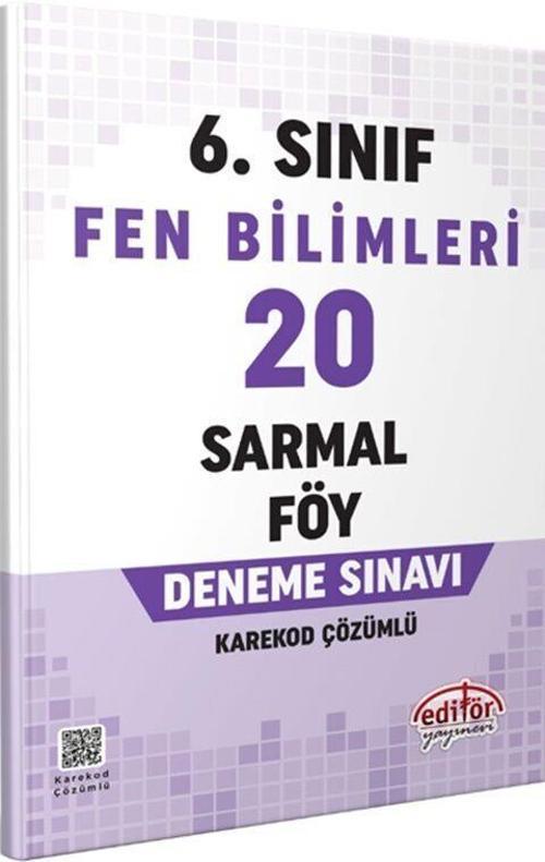 6. Sınıf Fen Bilimleri 20 Sarmal Föy Deneme Sınavı Editör Yayınları