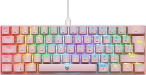 Majesty 62 Tuşlu RGB Mekanik Gaming Klavye Red Switch Pembe