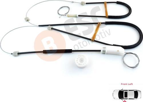 Renault Megane CC MK3 için Ön Sol Cam Kriko Seti 995248102