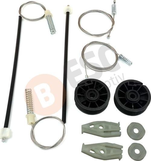 Peugeot 206 CC için Arka Sağ Sol Cam Kriko Tamir Seti 9636597280 9636597380