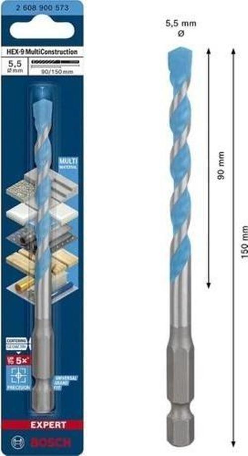 Exp Hex-9 Mc Çok Amaçlı Matkap Ucu 5,5*150 mm - 2608900573