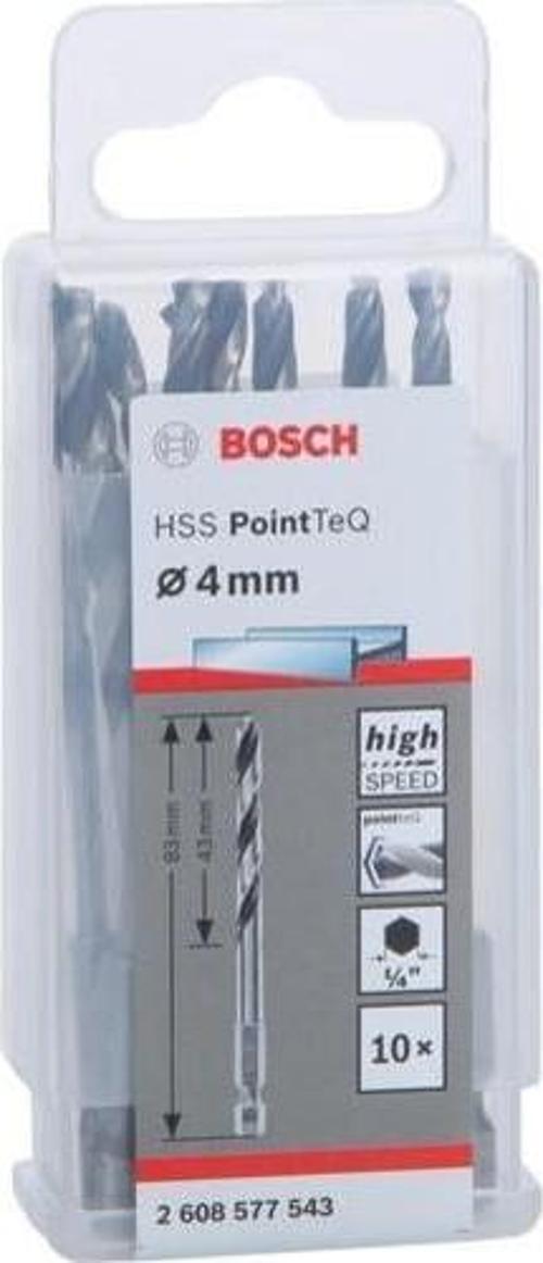 Pointeq  4mm 1/4 Adap. Metal Matkap Ucu 10'lu 2608577543 Bosch