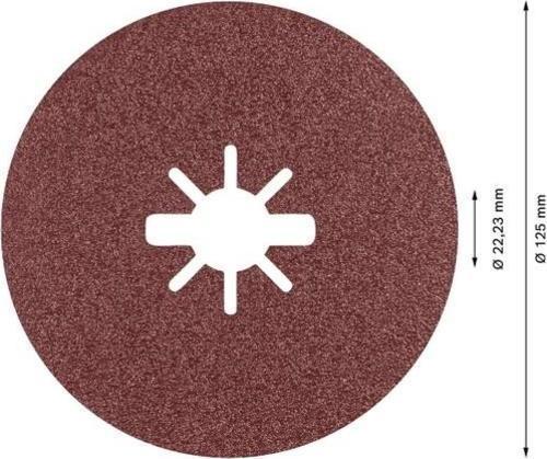 Expert X-Lock - 125 mm 80 Kum Metal İçin Prisma Teknoloji Fiber Zımpara Diski