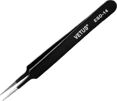 Vetus İnce Uçlu Sivri Antistatik Cımbız Esd 14