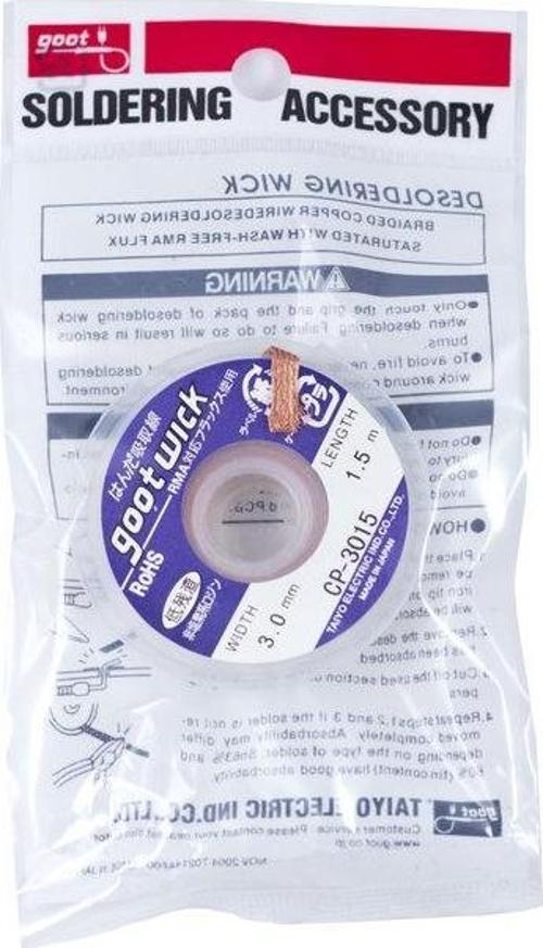 10 Adet Gootwick Cp-3015 3.0Mm X 1.5Mt. Lehim Temizleme Çekme Tel