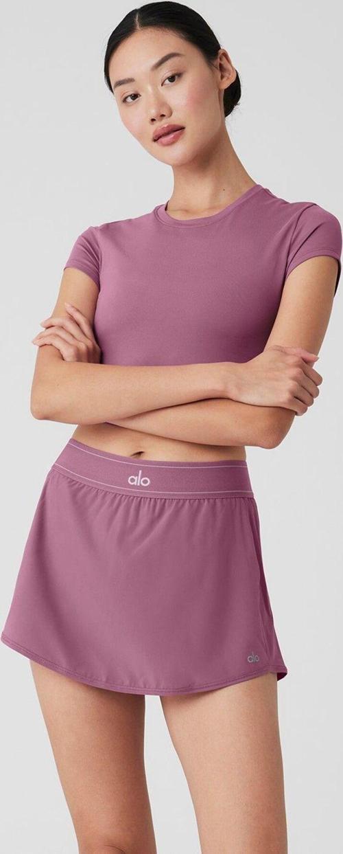 Alosoft Crop Finesse Kısa Kollu Üst Spor Giyim Crop