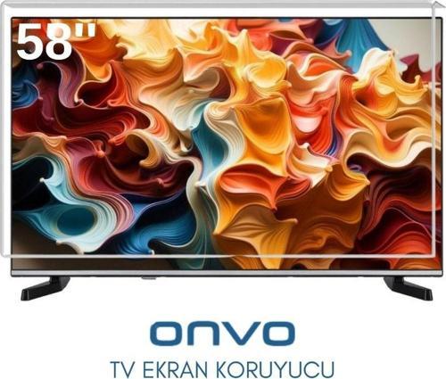Onvo Uyumlu 58" inç 158 Ekran Tv Koruyucu Kırılmaz Paneli