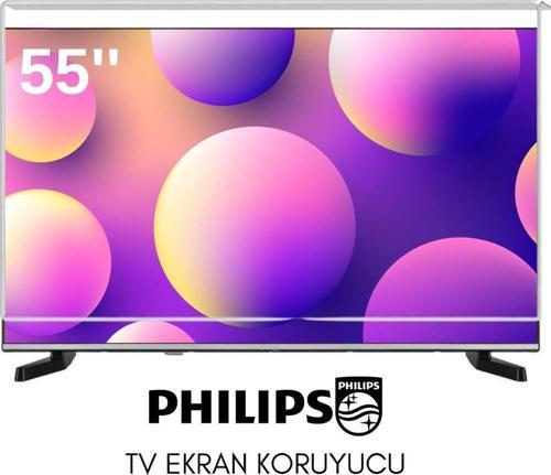 Philips Uyumlu 55" inç 155 Ekran Tv Koruyucu Kırılmaz Paneli