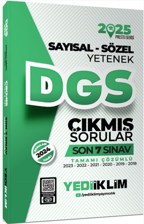 2025 DGS Sayısal Sözel Yetenek Tamamı Çözümlü Son 7 Sınav Çıkmış Sorular