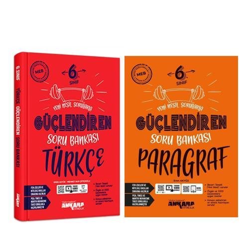 Ankara Yayıncılık 6.Sınıf Türkçe ve Paragraf Güçlendiren Soru Bankası Seti 2 Kitap