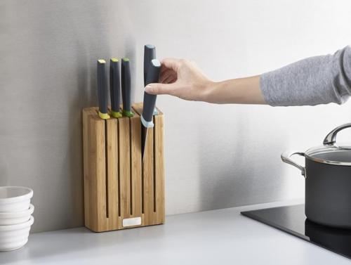 Elevate 5´Li Bıçak Bambu Blok Set