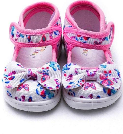 Fiyonklu Keten Çocuk Ayakkabısı-F-472
